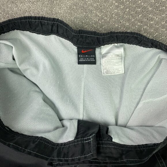 Vintage 90s Y2K Nike Cargo Track Pants Men's Large Black Nylon Baggy Wide Leg - Picture 10 of 16